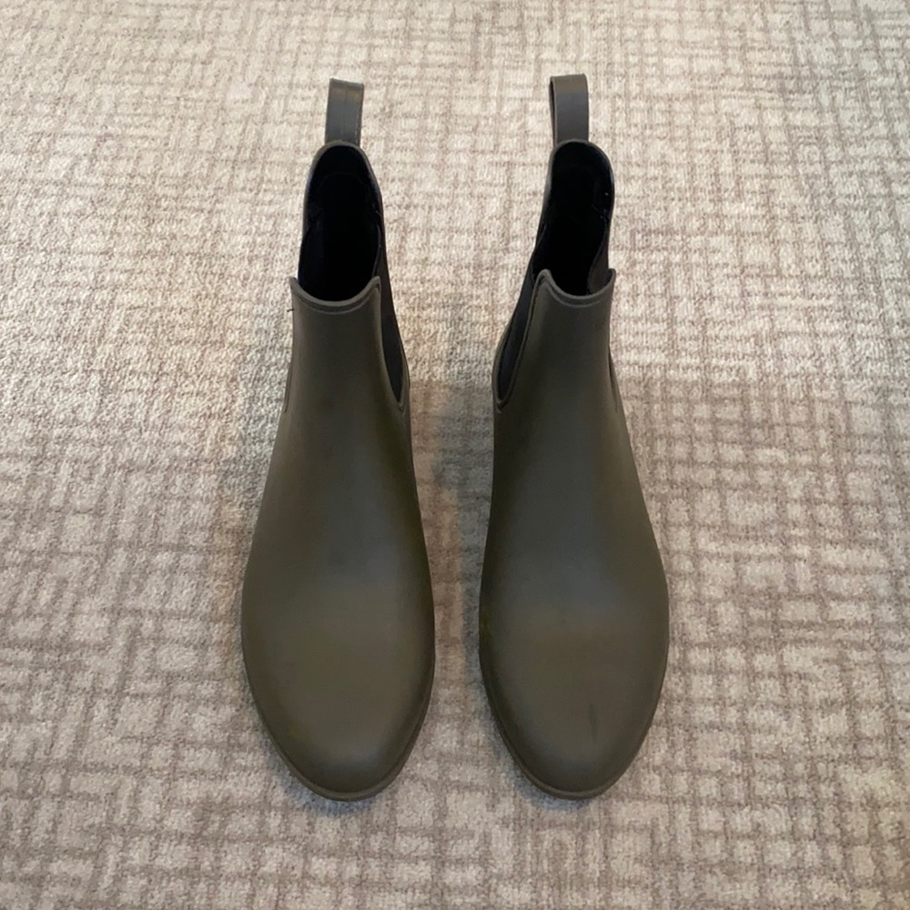army Green rain boots